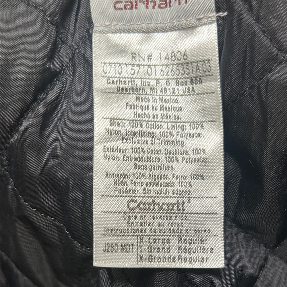 Men’s Carhartt Navy Hooded Jacket - Picture 8 of 12